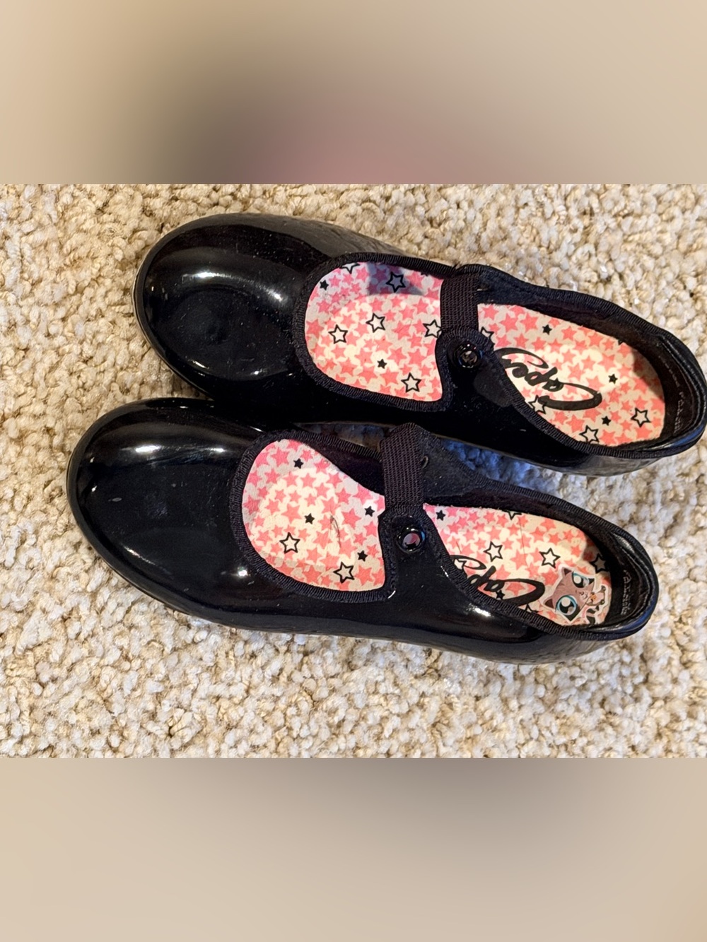 Capezio Kids Tap Shoes Size 11M | Black Patent Mary Jane Dance